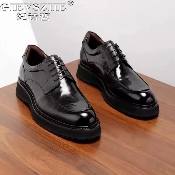 纪诗哲男鞋百搭透气简约休闲鞋子男款商务百搭牛津鞋潮流舒适皮鞋