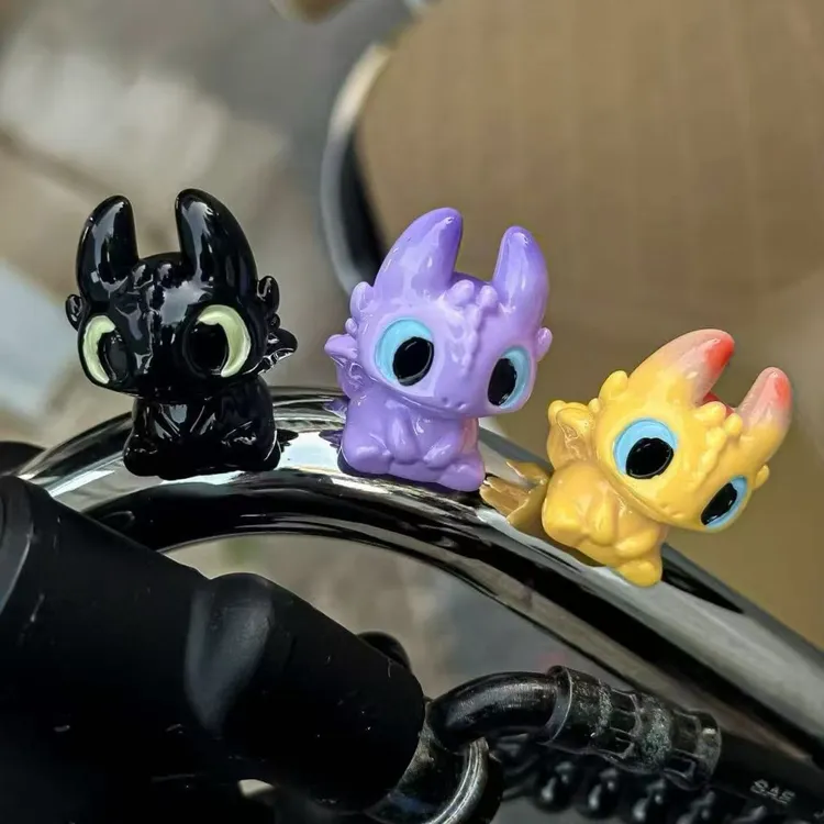 可爱解压驯龙高手无牙仔电动车装饰小物件网红款车内摆件公仔玩偶