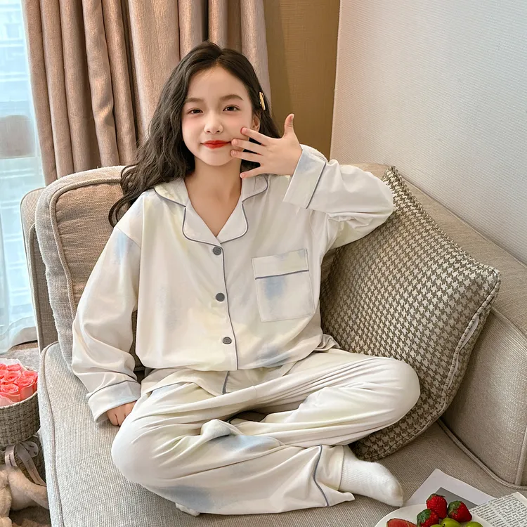 女大童睡衣春秋2025新款儿童女孩德绒保暖套装女童秋季长袖家居服