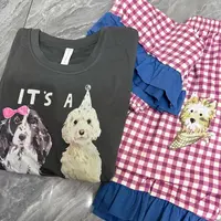 95-可爱卡通甜美短袖带胸垫三件套家居服套装