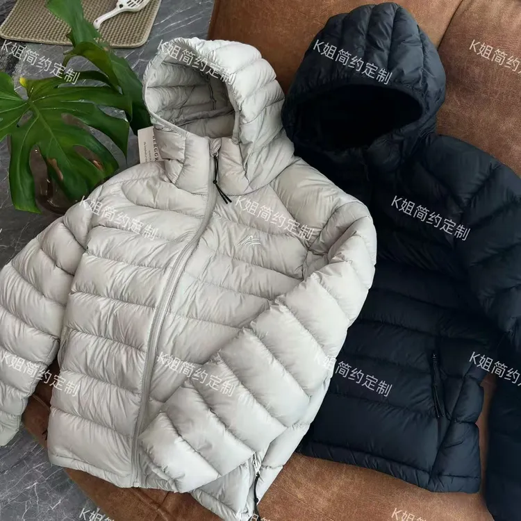 GTNER"KK定制"秋冬新款90白鸭绒轻薄连帽羽绒服冬季保暖外套D2132