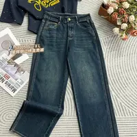LS  秋款高品质 秋装休闲百搭女装显瘦时尚高腰牛仔裤