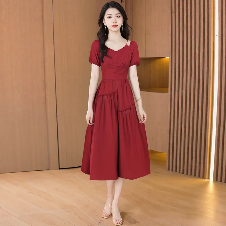 【连衣裙】新款气质时尚减龄收腰显瘦高贵气质连衣裙-26930-q