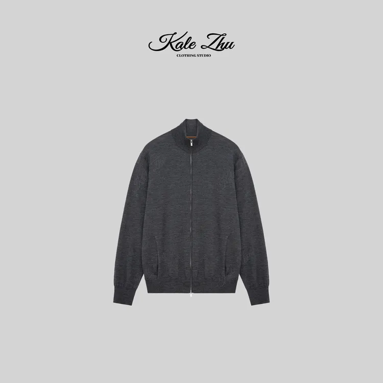 【KALE ZHU】“国王的礼物”100%羊毛标开衫夹克 KZFA4M019