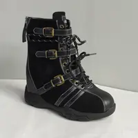 增高9-12cm马丁靴女2025春秋新款厚底复古中筒靴切尔西女靴子