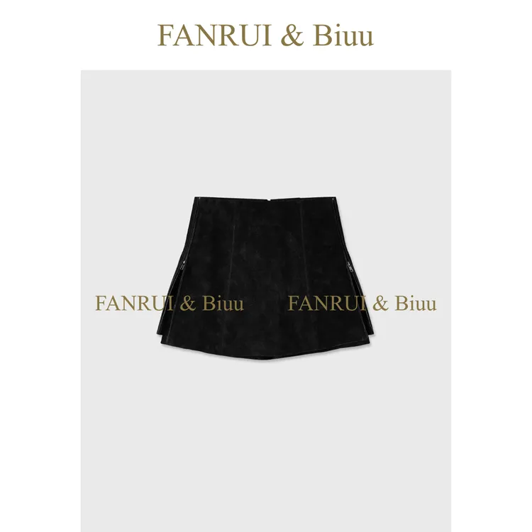FANRUI/泛芮 「斩女裙」侧边拉链开叉设计感原创显瘦裤裙女B18867