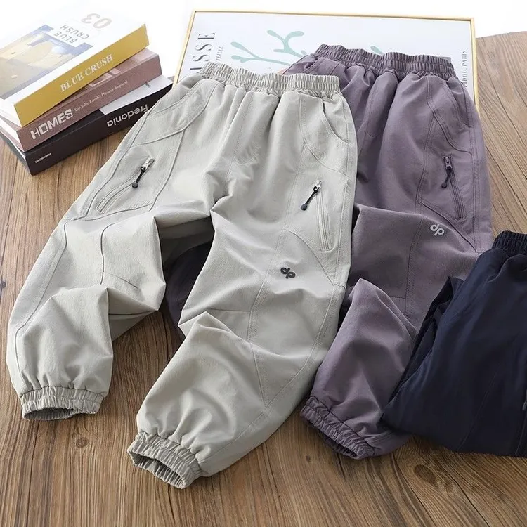 儿童加绒加厚裤子男童女童冬装户外冲锋裤中大童防风保暖休闲裤HT商品图