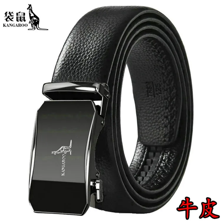 KANGAROO/袋鼠男士皮带牛皮皮带时尚百搭高档商务韩版潮流裤腰带