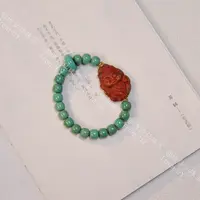 【杨仙仙珠宝】18K厚金镶嵌绿松石多宝手串-A3192