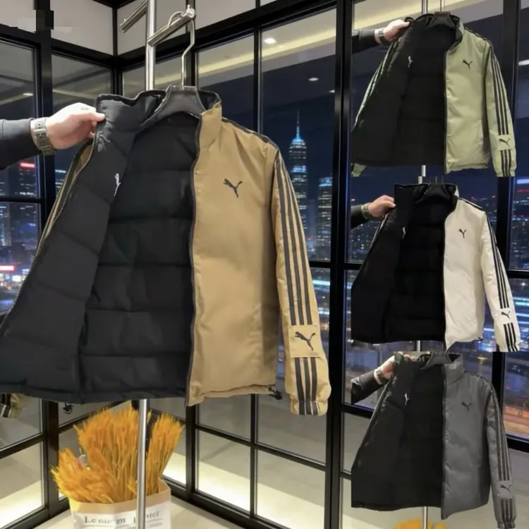 【双面服】冬季新款保暖刺绣自带百搭休闲时尚棉衣棉服