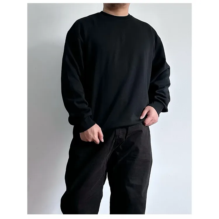 【340g纯色百搭卫衣】简约秋季男士卫衣纯色简约秋冬男装圆领宽松