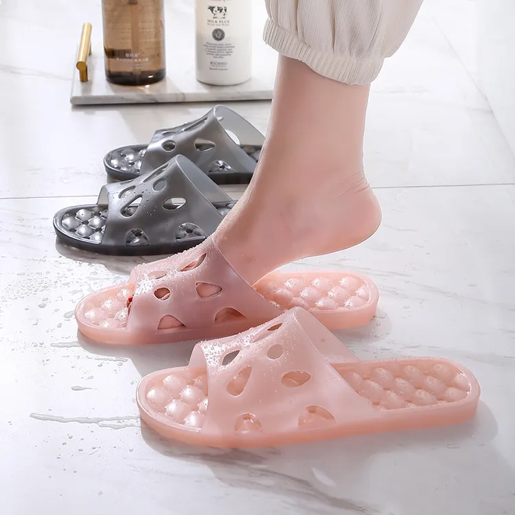 男女款速干防臭镂空凉拖鞋浴室厕所洗澡防滑酒店居家适用情侣凉拖
