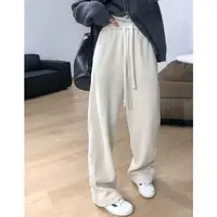 阔腿裤秋冬休闲裤版直筒裤百搭高腰垂感显瘦B196