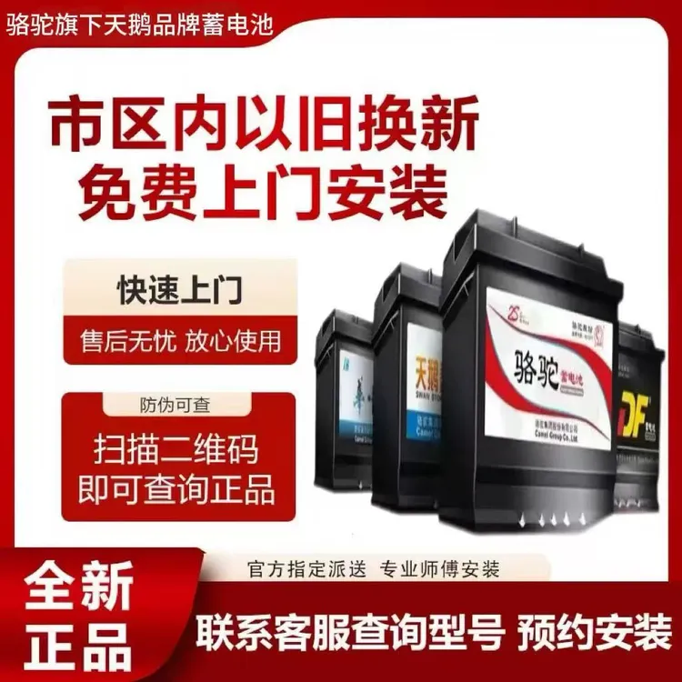 骆驼天鹅系列汽车蓄电池适配五菱长安宝骏东风雪佛兰标志大众电瓶