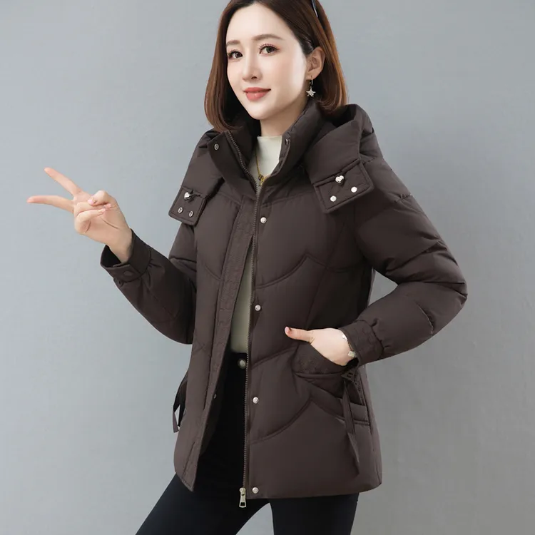 【可拆卸帽】新款中老年妈妈装大码短款棉衣加厚棉服棉袄冬装外套