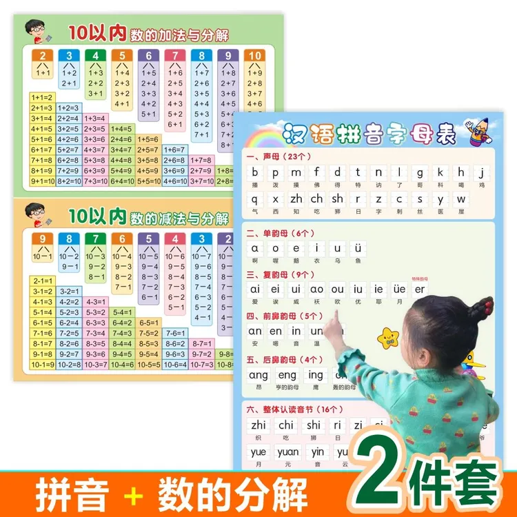 汉语拼音字母神器声母韵母幼儿园一年级学前班儿童早教全挂图墙贴