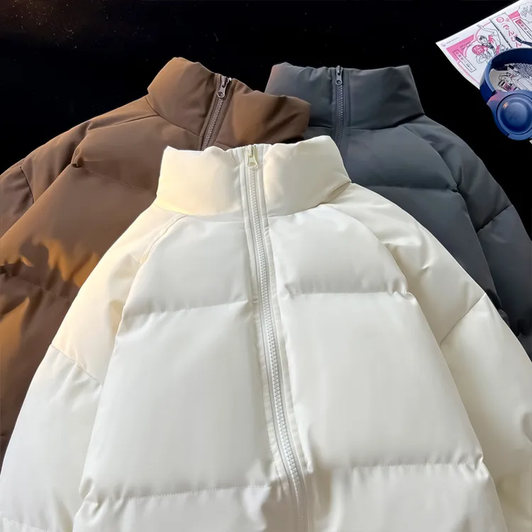 深灰色夹克棉服男冬季立领晋江面包服高级感cleanfit加厚棉衣外套