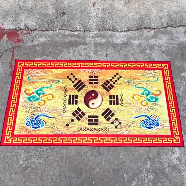 独家定制 道家水晶绒后天八卦坛巾 加厚罡毯 步罡 2×1米 防滑