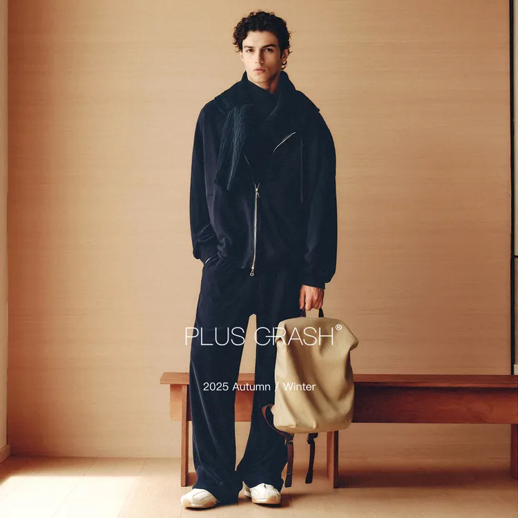 PLUS CRASH2025秋冬新款松弛糯唧唧绒感老钱风拉链慵懒风男女套装