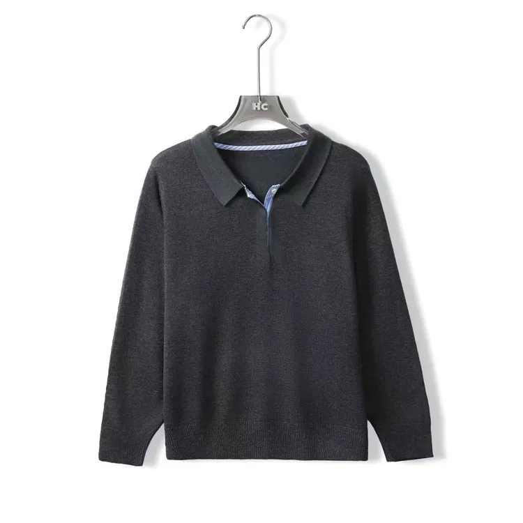 “高智风穿搭”水溶羊毛2025早春设计师款剪刀领针织衫长袖女6326