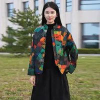 浒城古娘新款国风短款印花女减龄冬季短款厚女士外套WH050078838