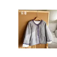 （紫薯）多利原创文艺风颗粒羊羔毛加棉外套