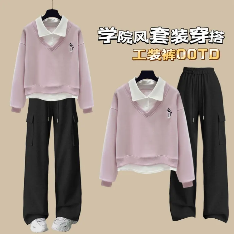 12-15岁初中生女装大童16青少年18高中生女孩秋装套装2025新款潮