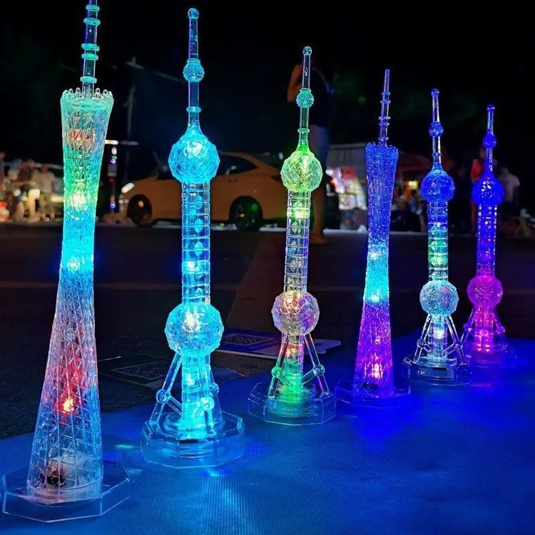 大号广州塔模型发光纪念品小蛮腰上海东方明珠塔雷峰塔小礼物礼品