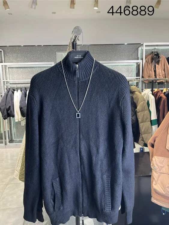 男士立领针织衫拉链毛衣秋冬46889