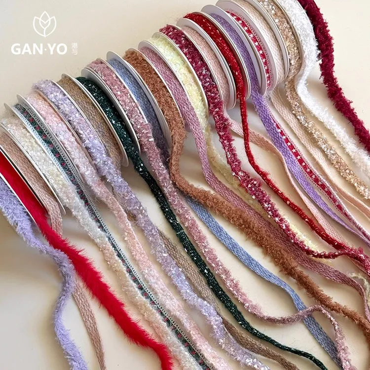 港与【2025圣诞】针织毛绒丝带圣诞苹果花束礼盒装饰花艺diy材料