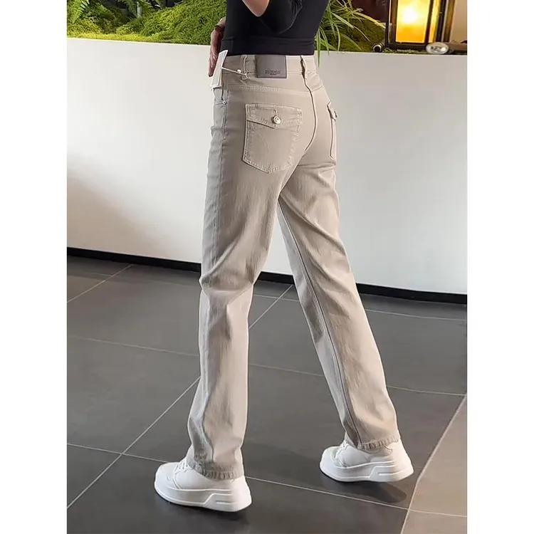 秋冬轻奢男装潮牌男士直筒牛仔裤春秋新款时尚百搭休闲裤长裤男潮