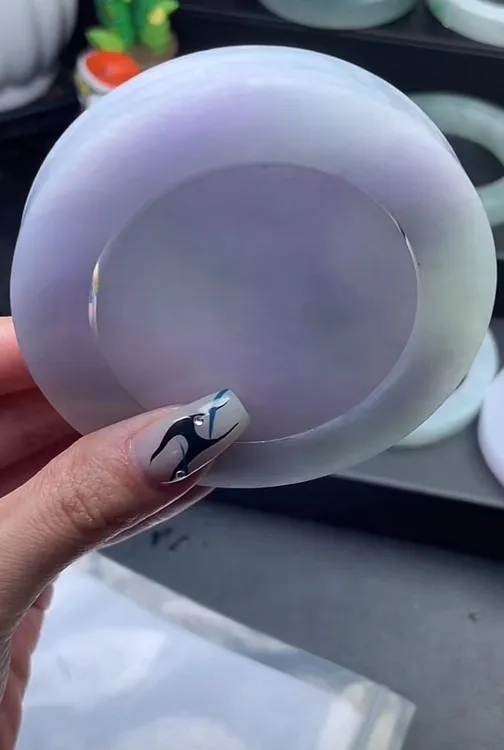 【迪家珠宝】毛胚定制翡翠54-58圆条淡春彩（定制不退不换）