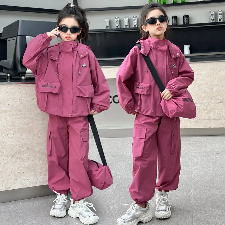 女童秋季工装套装2024新款儿童韩系网红炸街中大童洋气韩版春秋装