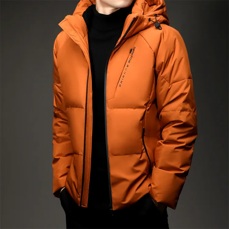 冬季短款款羽绒服超厚连帽外套男士时尚商务休闲防寒保暖鸭绒男装