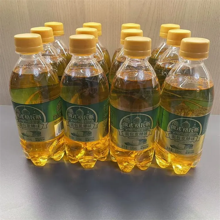 格瓦斯饮料无糖俄式风味碳酸饮料面包发酵330ml6瓶装清凉夏日饮品