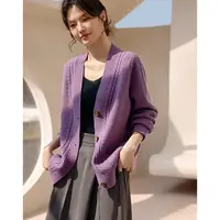XWI/欣未【简约针织开衫】25秋时尚舒适百搭纯色长袖针织外套8810