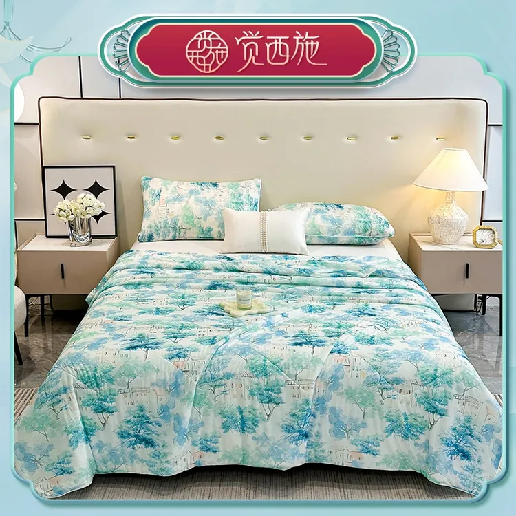 【尾单折扣】觉西施*玻尿酸凉感面膜被水墨江南