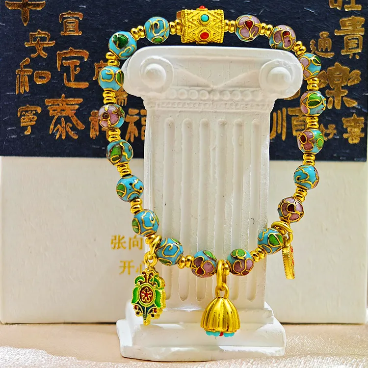 【破冰专属】真景泰蓝铜胎掐丝珐琅手串 非遗大师张向东出品 