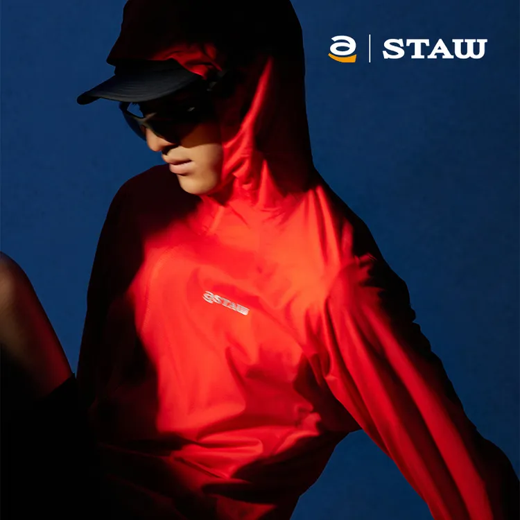 STAW世拓【达人】御风连帽跑步夹克可收纳防风防泼水轻量皮肤衣外套