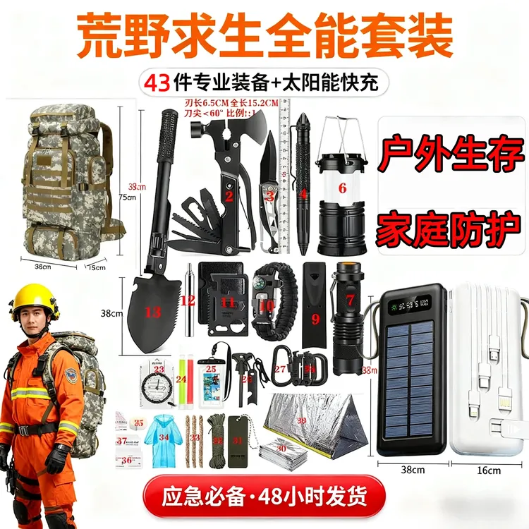 央妈推荐急救国家标准应急包保命四件套战备地震车载安全户外生存