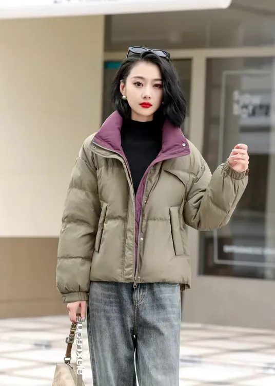 玛罗兰 白鹅绒 新款  百搭大方撞色 鹅绒服外套