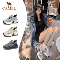 【星辰】骆驼老爹鞋2025秋季新款透气银色厚底增高运动鞋休闲鞋女款