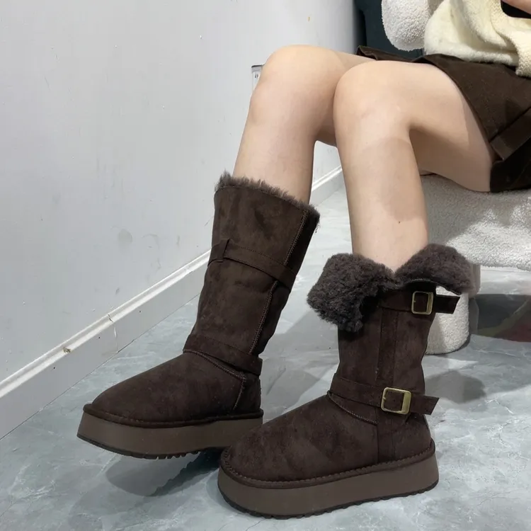 小敏家   长筒雪地靴！温暖一整个冬天～好韩好韩的格雷系长靴～