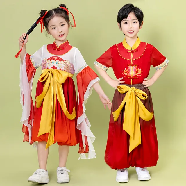 哪咤服装儿童演出服之魔童降世女汉服哪吒2之魔童闹海cos套装衣服