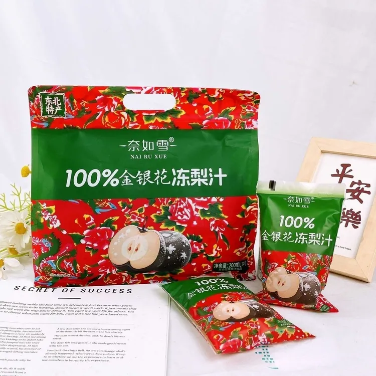 奈如雪100%白桦树汁金银花冻梨汁植物饮料果汁小包装200ml