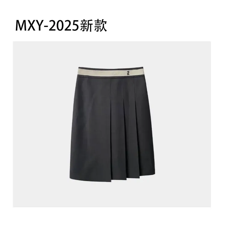 【1114】灰色百褶裙2025春夏新款气质半身裙轻奢短裙简约女士时尚