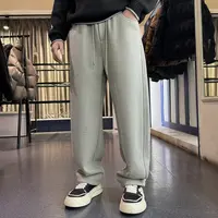 KP-X超柔软加绒加厚重磅直筒卫裤冬季保暖百搭运动风宽松男休闲裤