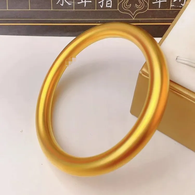 铜合金手镯 大克重加粗圆条素圈手镯