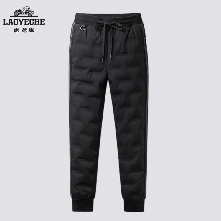 老爷车秋冬新款户外鸭绒防寒保暖裤外穿男女同款休闲裤裤子弹力