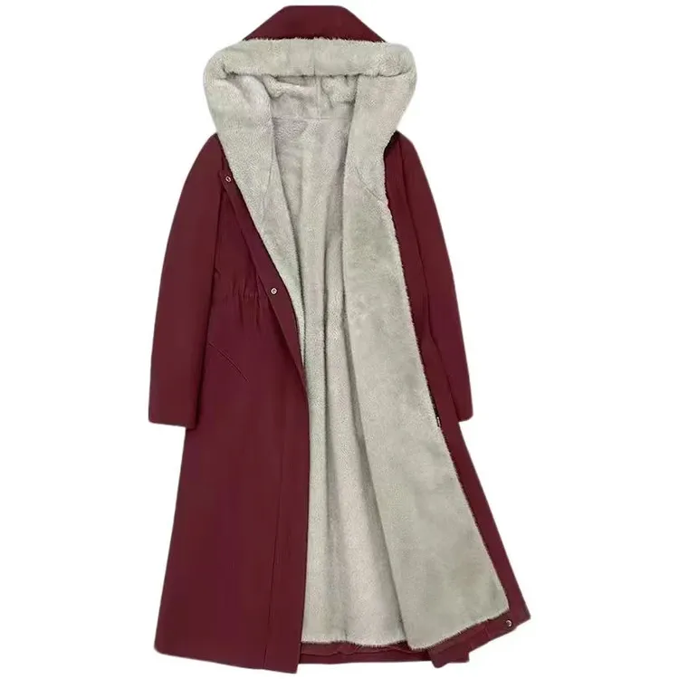 短款 海宁冬季新款保暖时尚连帽女款尼克服(长度82-86）